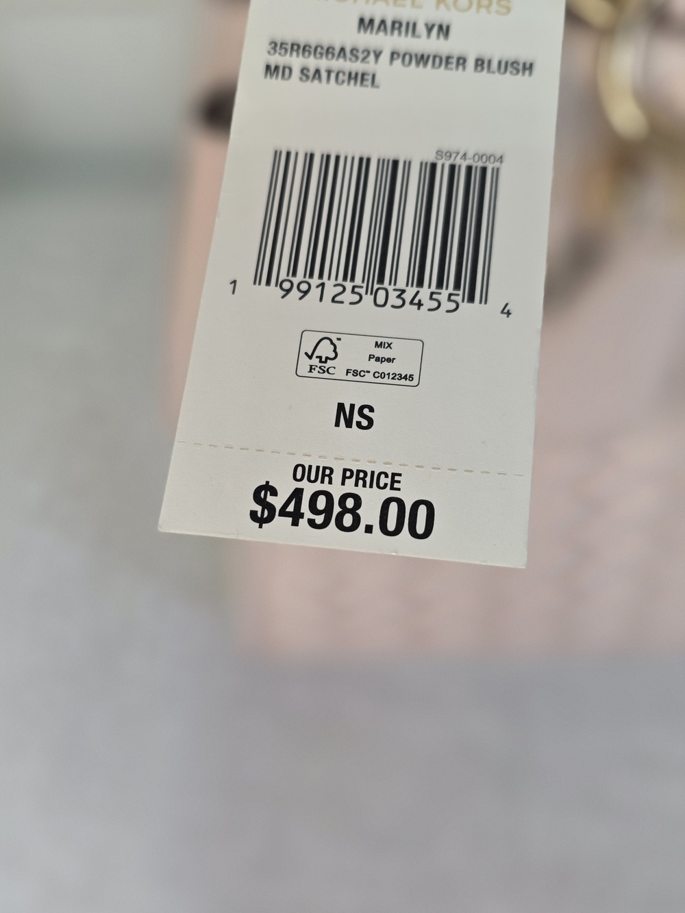 Michael Kors Blush Pink Woven Leather Satchel - Picture 5 of 8